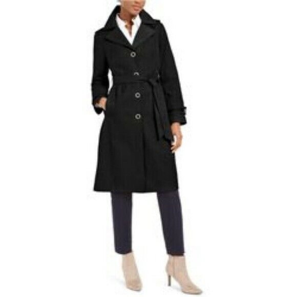 Anne Klein | Jackets u0026 Coats | Anne Klein Waterresistant Black Hooded  Raincoat Size Extra Large Nwt | Poshmark
